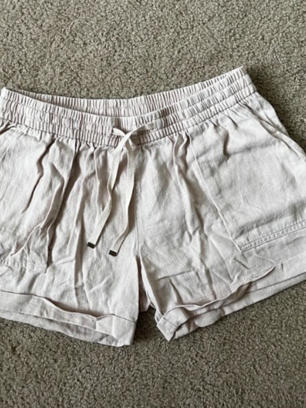 Casual Linen Drawstring Shorts